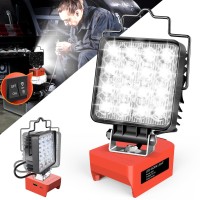 48W Led Work Light For Milwaukee M18 Battery 4800Lm Cordless Work Light With Upgraded Dual Switch For Battery Low Voltage Pro