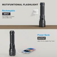 Alstu Rechargeable Flashlights High Lumens 990 000 Lumen Bright Flashlight With 5 Modes Led Flash Light With Power Display I