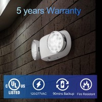 Tanlux Led Emergency Lights With Battery Backup Ul Listed Ac 120277V Hardwired Emergency Exit Light Fixtures For Business