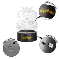 Idea Nuova 3D Acrylic Led Illusion Lamp, Harry Potter