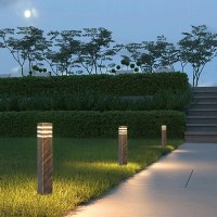 Slawa Outdoor Pathway Lights Rustic Bronze Outside Landscape Pillar Pole Lamps E26 Patio Porch Exterior Floor Lamp Ip65 Waterproof Bollard Light Aluminum Stand Post Pole Lamp For Yard Sidewalk Light