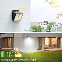 Solar Motion Lights Outdoor 158 Led10 Pack Motion Sensor Lights 3 Lighting Modes Ip65 Waterproof Solar Powered Fence Lights