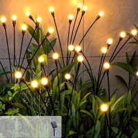 Jimacro Solar Garden Lights, 6 Pack 8 Leds Solar Firefly Lamp, Starburst Swaying Lights With 8 Lighting Mode, Waterproof Garden Lights For Patio Landscape Decoration