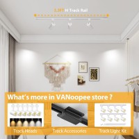 Vanoopee H Track Lighting Rails Kit 33Ft H Type Track Rails White With End Caps And Live End Feed Connector Compatible With S