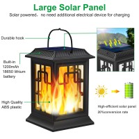 Woenergy Solar Lanterns Outdoor Waterproof Hanging Solar Lights For Outside Black Hanging Solar Powered Lantern Decorative For