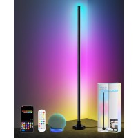 Ytdrgb Rgbw Corner Floor Lamp - Smart Corner Lamp Compatible With Alexa, Led Corner Light With App, Remote Control (If), Music Sync, Timer And 16 Million Diy Colors For Gaming Room Living Room Bedroom