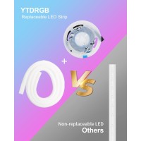 Ytdrgb Rgbw Corner Floor Lamp - Smart Corner Lamp Compatible With Alexa, Led Corner Light With App, Remote Control (If), Music Sync, Timer And 16 Million Diy Colors For Gaming Room Living Room Bedroom