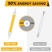 Lgwg 78Mm 10W R7S Led Bulbs Bright Led Replacement For 100W Halogen Bulbs, 10W High Brightness Double Ended Led Lights Bulbs, 120V J-Type T3 Base, Landscape Lights,Natural White 4500K,4 Pack