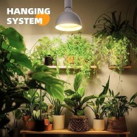 Barrina Hanging Grow Lights For Indoor Plants 25W Full Spectrum With Timer And 164Ft Power Cord Pendant Plant Lights For Ind