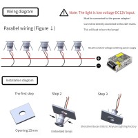 Dtvew Mini Led Spotlight, Dimmable Recessed Installation Dc12V 1W Under Cabinet Lights Indoor Cabinet Light (Color : Neutral White 4000K, Size : Dc12V)