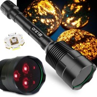 Lbjd 365Nm Uv Black Light Flashlite High Power Blacklight Flashlights With Professional Filtered 3 Led Bead For Pet Urine Dete