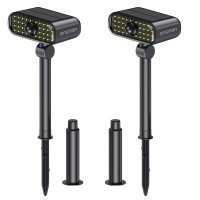 Cinoton Solar Motion Security Lights Outdoor, 3 Modes Waterproof Solar Motion Sensor Landscape Spot Lights With Super Bright 5050 Smd Leds Outdoor Security Lights For Pathway Garden Patio Yard, 2Pack