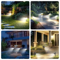 Cinoton Solar Motion Security Lights Outdoor, 3 Modes Waterproof Solar Motion Sensor Landscape Spot Lights With Super Bright 5050 Smd Leds Outdoor Security Lights For Pathway Garden Patio Yard, 2Pack