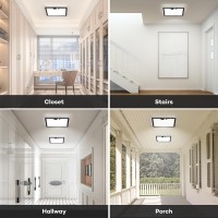 Annaror 2 Pack Motion Sensor Led Ceiling Light Wired 18W 1800Lm 3000K4000K5000K 3 Timer 87 Inch Square Flush Mount Lighti