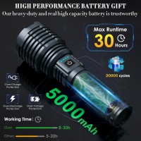 Super Bright Rechargeable Flashlights 2400000 High Lumen Powerful Led Flashlight Ipx7 Waterproof Floodlight Spotlight Flashl