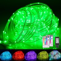 Nazuwke 66Ft Led Rope Lights Outdoor 18 Colors Changing String Lights Plug In With Remotes Waterproof 200 Leds Multicolor Fair