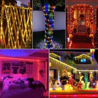 Nazuwke 66Ft Led Rope Lights Outdoor 18 Colors Changing String Lights Plug In With Remotes Waterproof 200 Leds Multicolor Fair