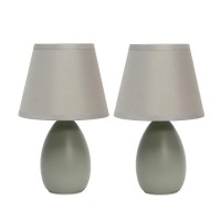 Creekwood Home Nauru 945Table Desk Lamp Two Pack Set Gray