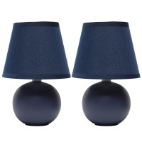 Creekwood Home Nauru 866 Desk Lamp Two Pack Set Blue