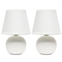 Creekwood Home Nauru 866 Desk Lamp Two Pack Set Off White