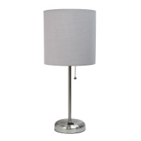 Creekwood Home Oslo 195 Table Desk Lamp In Brushed Steel