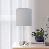 Creekwood Home Oslo 195 Table Desk Lamp In Brushed Steel