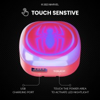 Marvel Spiderman Night Light With Touch Led And Usb Charging Port Spider Man Stuffspiderman Gifts For Boys And Fans Of Marvel