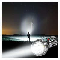 Megccr Lonchera Strong Light Flashlight, Portable 90000 Led Ultra Bright Spotlight Flashlight, 4 Lights Modes Camping Flashlight Handheld Household Searchlight Waterproof Lamp, Usb Rechargeable