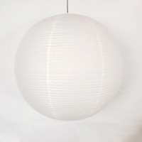 Henjjras White Round Paper Lamp Shade 50Cm(19Inch) Chinses Lantern Pendant Lamp Shade,Large Foldable Lampshade