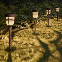 Xmcosy+ Solar Outdoor Lights Pathway - 6 Pack Outdoor Solar Lights For Yard, Rgbw Led Solar Garden Lights Ip65 Solar Lights Outdoor Waterproof, Solar Landscape Lighting For Path Lawn Driveway Walkway