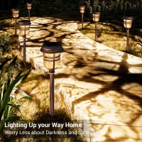 Xmcosy+ Solar Outdoor Lights Pathway - 6 Pack Outdoor Solar Lights For Yard, Rgbw Led Solar Garden Lights Ip65 Solar Lights Outdoor Waterproof, Solar Landscape Lighting For Path Lawn Driveway Walkway