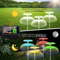 Knhuos Solar Garden Lights 12 Pack Waterproof Solar Lights For Outside 7 Colors Changing Double Jellyfish Solar Lights Solar Out