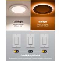 Sunco 12 Pack 6 Inch Ultra Thin Led Recessed Ceiling Lights With Night Light 1500 Lm Selectable Cct 2700K3000K4000K5000K60