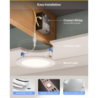 Sunco 12 Pack 6 Inch Ultra Thin Led Recessed Ceiling Lights With Night Light 1500 Lm Selectable Cct 2700K3000K4000K5000K60