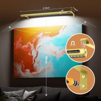 Eayoyae Battery Operated Wireless Picture Light Rechargeableplugged In 315Inch Painting Display Light Remote Control Wall Ligh