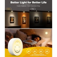 Rechargeable Under Cabinet Lighting Wireless, Battery Operated Puck Lights With Remote Control, Magnetic Counter For Kitchen Cabinet Light, Tap Light Push Lights Stick On Led Closet Light Touch Shelf