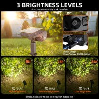 Lerekam Solar Lights Outdoor Waterproof Landscape Lights 40 Leds Solar Spot Lights Outdoor Spotlights With 3 Light Modes Usb S