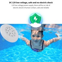 Zunate 7W Led Pool Light, Rgb Full Glue Colorful Landscape Lamp, Ip68 Waterproof For Pool Party Decor