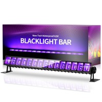 Thecham 42W Led Black Light Bar Ip66 Waterproof Blacklight Bar With 6Ft Cordplugswitch Black Lights For Glow Party Fluoresc