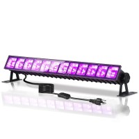 40W Waterproof Led Black Light Bar With 6Ft Cord And Switch Light Up 24X24Ft Ip66 Black Lights For Glow Party Halloween Fluo