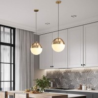 Led Modern Chandelier Lamp, Led Lights Nordic Golden Globe Bedroom Kitchen Single Head Chandelier Modern Glass Bar Table Decoration Study Room Living Room Hanging Pendent Lamp E27/E26 Droplight,Moder