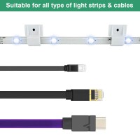 Rxment Mounting Clips For Led Strip Lights With Selfadhesive Tape Screws Ideal Mounting Brackets For 810Mm Both Indoor Stri