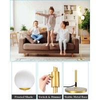 Lightdot 64In Dimmable Brightness Adjustable Globe Floor Lamp Gold Standing Lamps With 4Pcs 3000K G9 Bulbs Soft Warm White Ey