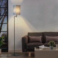 Floor Lamp For Living Room 3 Color Temperatures Modern Standing Lamp For Living Room Simple Design Tall Lamp With Linen Shade