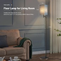 Floor Lamp For Living Room 3 Color Temperatures Modern Standing Lamp For Living Room Simple Design Tall Lamp With Linen Shade