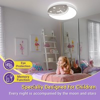 1575 Inch Flush Mount Ceiling Light For Kids 30W Large Modern Led Ceiling Lights 3000K4500K6500K Selectable Moon And Star