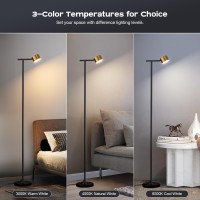 Figdifor Floor Lamps For Living Room 3 Color Temperatures Floor Reading Lamp With Flexible Head Modern Tall Floor Lamp For Bedr