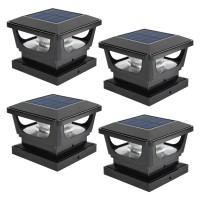 Sumaote Solar Deck Post Lights Outdoor Waterproof Solar Post Cap Light For 4X4 Wood Or 3X3 4X4 Vinyl Post Solar Caps White Smd