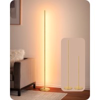 Edishine Led Corner Floor Lamp Modern Slim Dimmable Light Adjustable Height 575 Minimalist Tall Lamp For Living Room Bedr