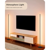 Edishine Led Corner Floor Lamp 575 Minimalist Dimmable Sleek Light Adjustable Height Standing Tall Lamp For Living Room B